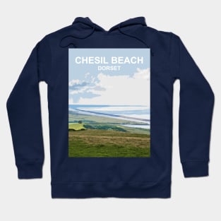 Chesil Beach Dorset England. Summer seaside landscape Hoodie